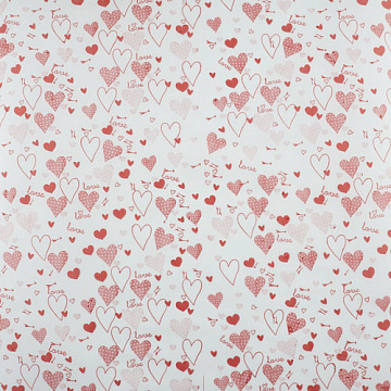 Kraft paper sheet 12"x12"  Love on white