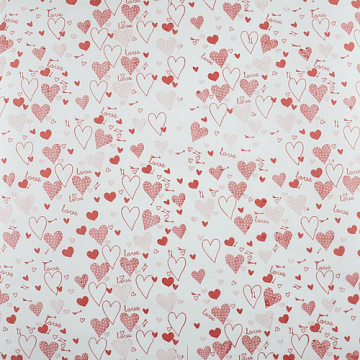 Kraftpapierbogen 12"x12" Liebe auf Weiß