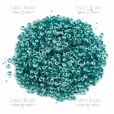 Sequins Round cups, turquoise, #327 - 2 Sequins Round cups, turquoise, #327 - 2