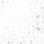 Лист односторонней бумаги с серебряным тиснением, дизайн Silver Dill White, 30,5см х 30,5см