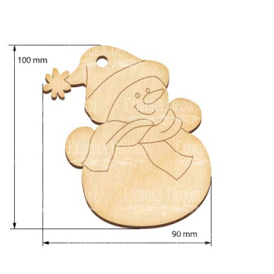 Figurine for painting and decorating #410 "Snowman" - 2