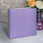 Blank album with a soft fabric cover Lilac and white, 20сm х 20сm - 0