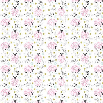 Sheet of double-sided paper for scrapbooking Scandi Baby Girl #21-02 12"x12"