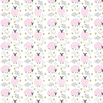 Blatt doppelseitiges Papier für Scrapbooking Scandi Baby Girl #21-02 12"x12"