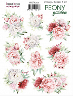 набор наклеек (стикеров) 9 шт peony garden #213