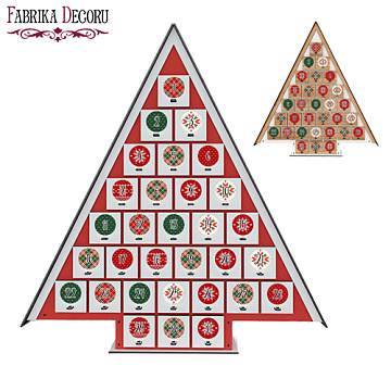 Advent calendar Christmas tree for 31 days with stickers numbers, DIY kit