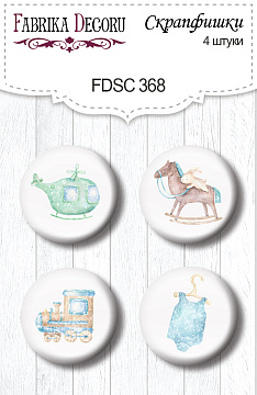 Set of 4pcs flair buttons for scrabooking Dreamy baby boy 1 #368