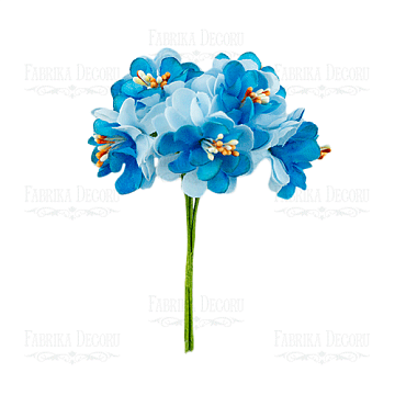 Blumenset Apfelbaum blau mit Himmel, 6-tlg