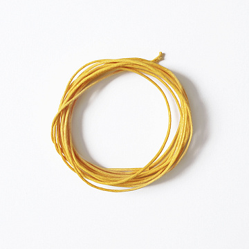Round wax cord, d=1mm, color Yellow