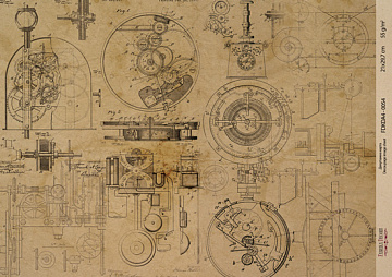 Kraft Decoupage Papier 29,7x21cm, “Scienze antiche”, #0054