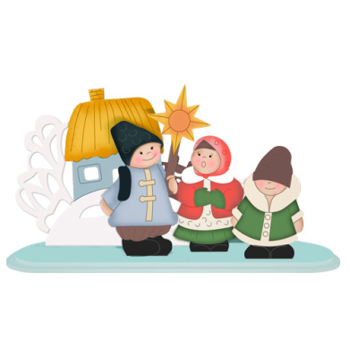 diy wooden coloring set, desk composition "christmas carols", #031 - 2