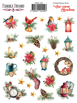 Set of stickers 26 pcs Our warm Christmas #142