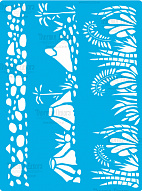 Stencil reusable, 15x20cm "Dinosauria", #380