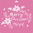 трафарет многоразовый xl (30х30см), merry christmas с пуансеттией, #235 фабрика декору
