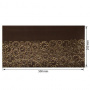Piece of PU leather for bookbinding with gold pattern Golden Clocks Chocolate, 50cm x 25cm - 0