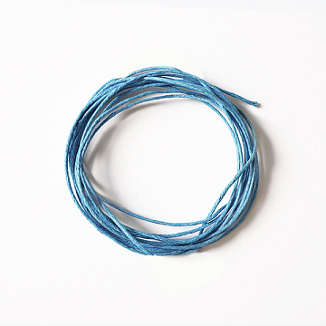 Round wax cord, d=1mm, color Turquoise