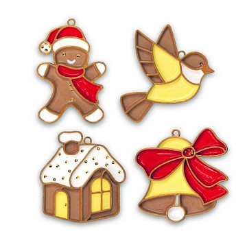 Art Stained Glass Kit “Gingerbread Christmas", for painting by numbers