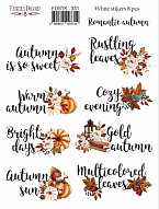 Set of stickers 8pcs Romantic autumn #331
