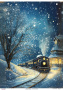 Decoupage Card Christmas Express, #0900, 29.7x42cm Decoupage Card Christmas Express, #0900, 29.7x42cm