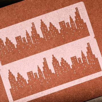 Stencil for crafts 10x27cm "City" #015 - 2 Stencil for crafts 10x27cm "City" #015 - 2