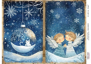Decoupage card «Christmas Tale» #000815, 21cm x 29,7cm