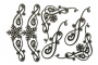 Набор чипбордов Вензель со снежинкой 10х15 см #630