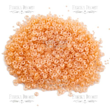 Sequins Round cups, peach, #329 - 2