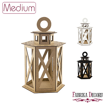 Decorative lantern 6-sided, size M, #080