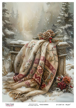 Decoupage card #0643, 21x29,7 cm