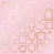 лист односторонней бумаги с фольгированием, дизайн golden frames pink, 30,5см х 30,5см