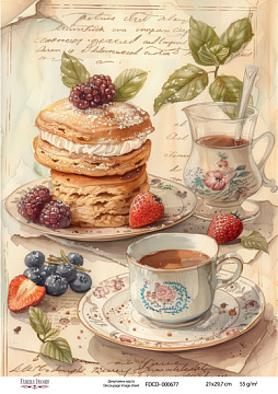 Decoupage card #0677, 21x29,7 cm