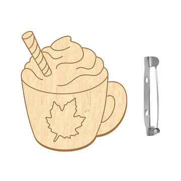Brooch blank for coloring #096 “Latte with Marshmallow”