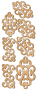 set of mdf ornaments for decoration #85
