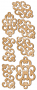 Set of MDF ornaments for decoration #85