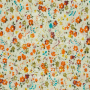 Stoffzuschnitt 35X80 Orange Blumen