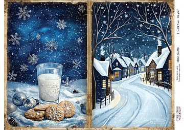 Decoupage card «Christmas Tale» #000779, 21cm x 29,7cm