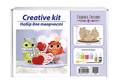 diy wooden coloring set, desk composition "carl and clara", #041