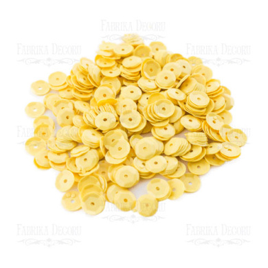 Sequins Round rosettes, yellow, #226 - 2 Sequins Round rosettes, yellow, #226 - 2