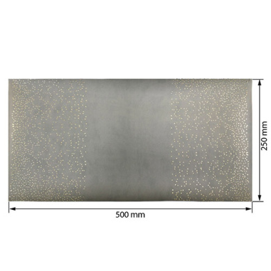 отрез кожзама с тиснением золотой фольгой, дизайн golden mini drops gray, 50см х 25см - 2