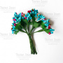 Set of decorative sprigs Blue mix 12pcs