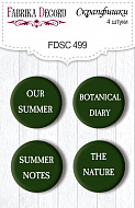 скрапфишки набор 4шт summer botanical diary en #499 
