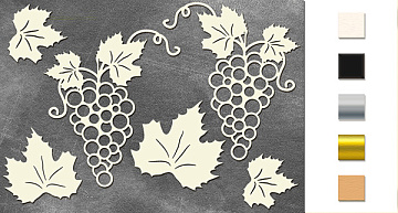 Chipboard embellishments set, "Grapes" #127