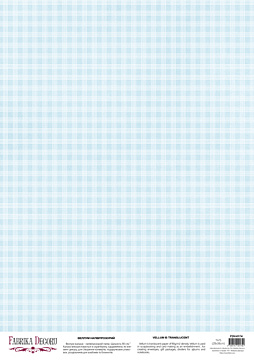 Deco vellum colored sheet Gingham Blue, A3 (11,7" х 16,5")