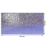 Piece of PU leather with gold stamping, pattern Golden Butterflies Lavender, 50cm x 25cm - 0