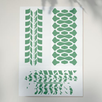 трафарет многоразовый 15x20см следы шин 1 #100 фабрика декору - 2 трафарет многоразовый 15x20см следы шин 1 #100 фабрика декору - 2