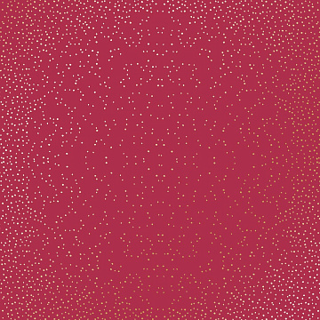 Sheet of single-sided paper with gold foil embossing, pattern Golden Mini Drops, color Blackberry, 12"x12"