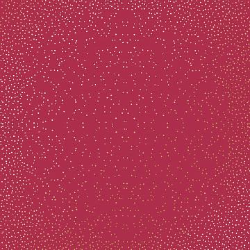 Sheet of single-sided paper with gold foil embossing, pattern Golden Mini Drops, color Blackberry, 12"x12"