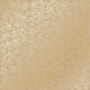 Sheet of single-sided paper with gold foil embossing, pattern "Golden Rose leaves, color Kraft"