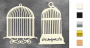 Chipboard embellishments set, Bird cages #590