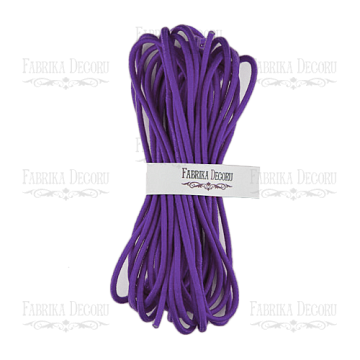 Elastic round cord, color Violet. 2 meters